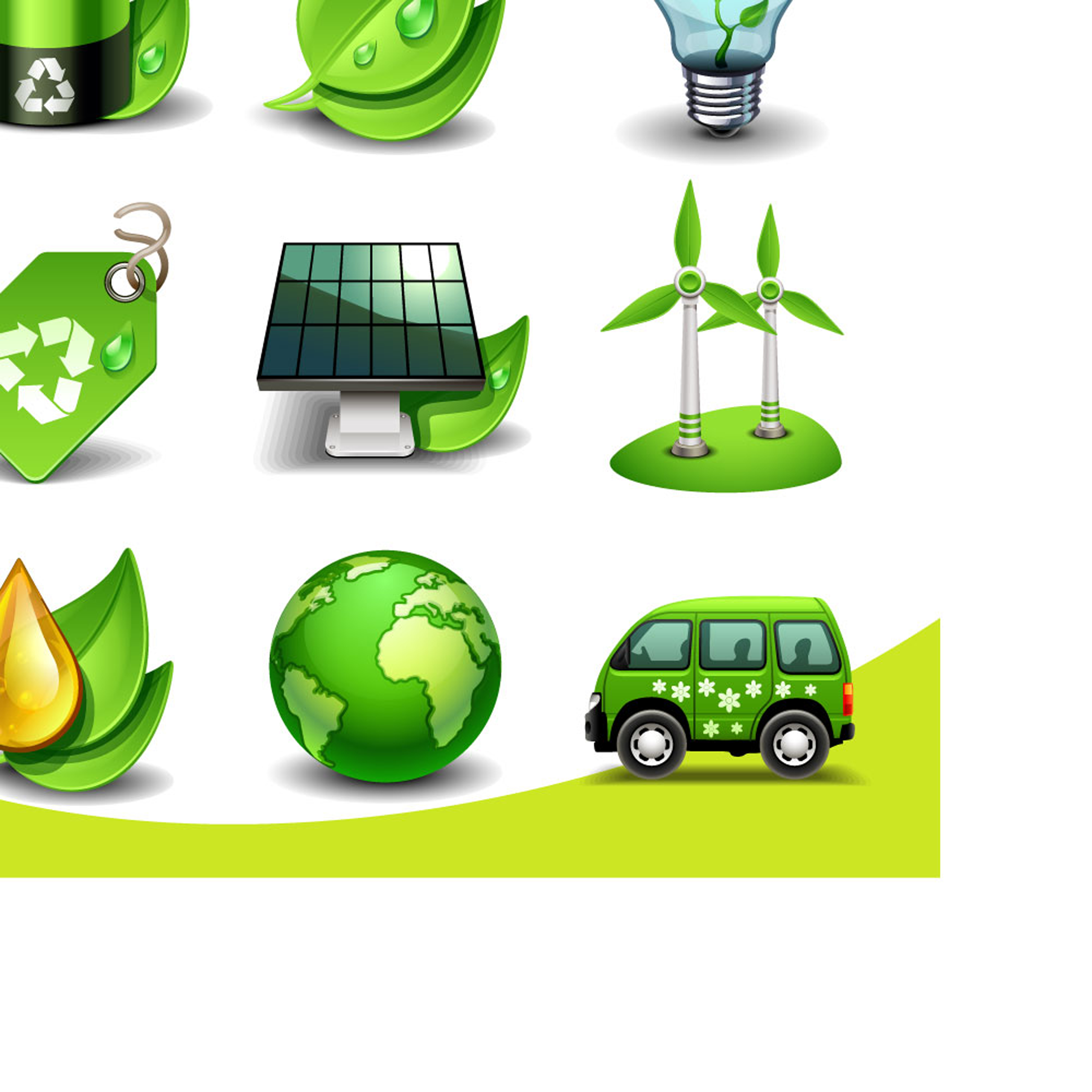 creative environmental icon 01 vector