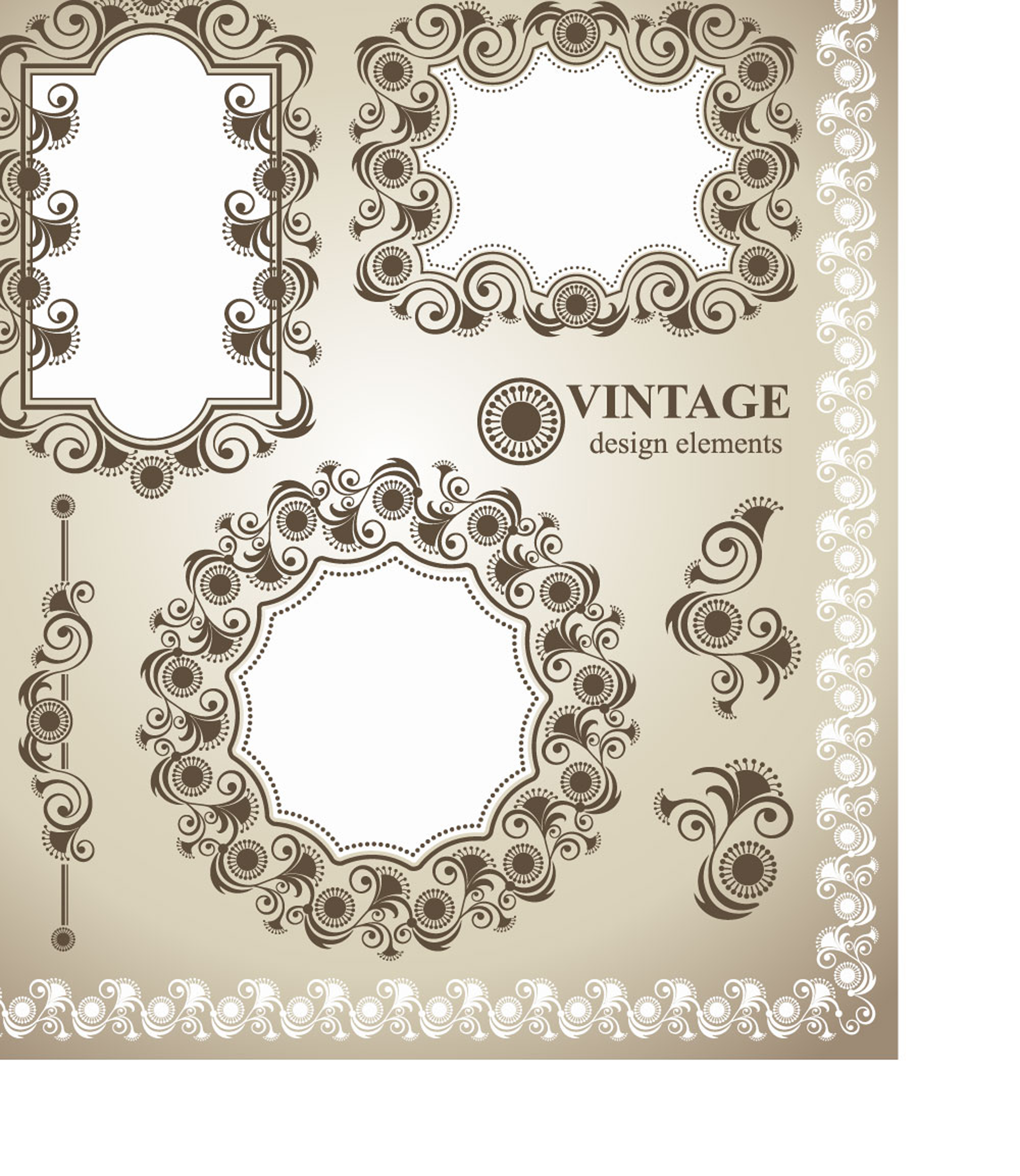 classic lace pattern 01 vector