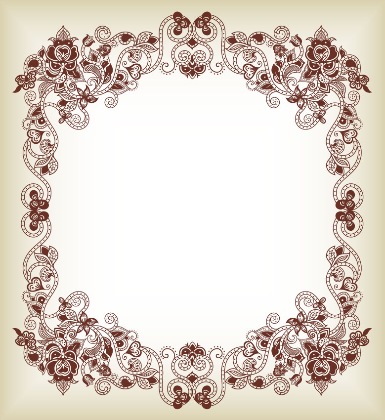 fine pattern border 01 vector