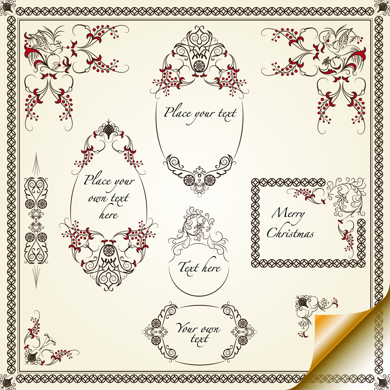 european pattern border 04 vector