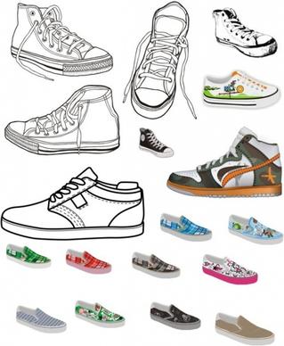 canvas shoes vector