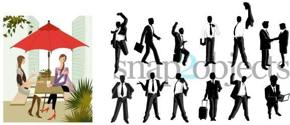 people silhouettes vector