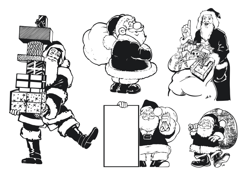 monochrome santa atlas is