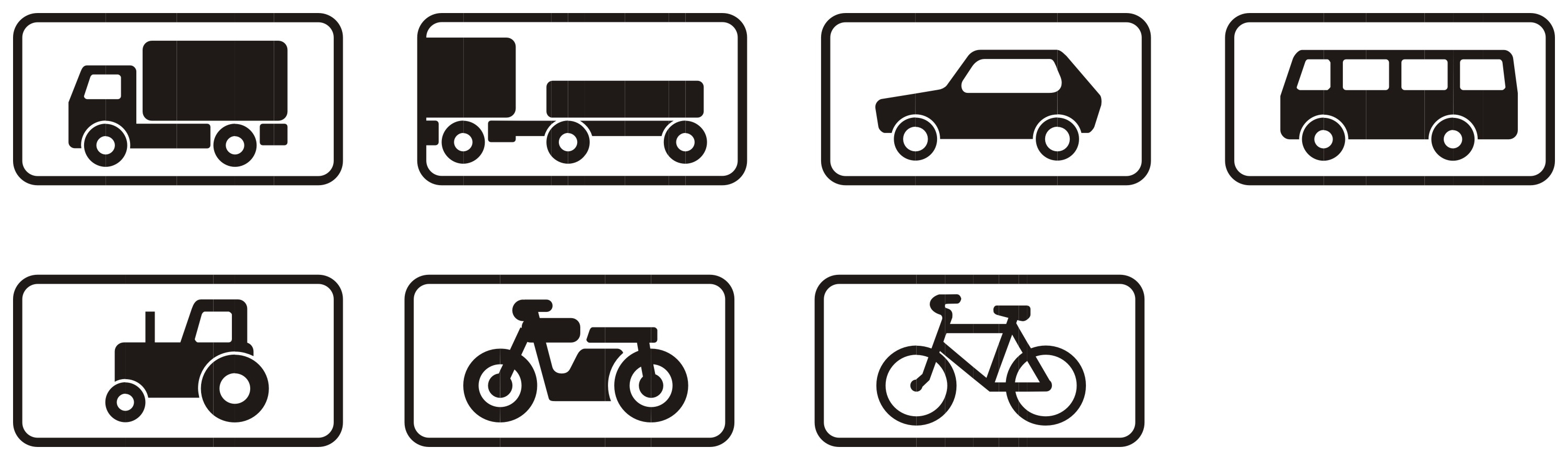 russian version of the road identification signs vector