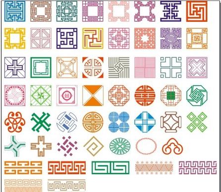 50 kinds of classical pattern vector