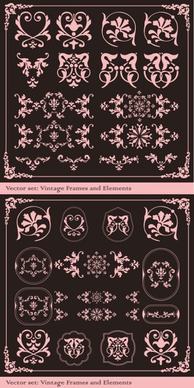 the exquisite lace angular decorative vector