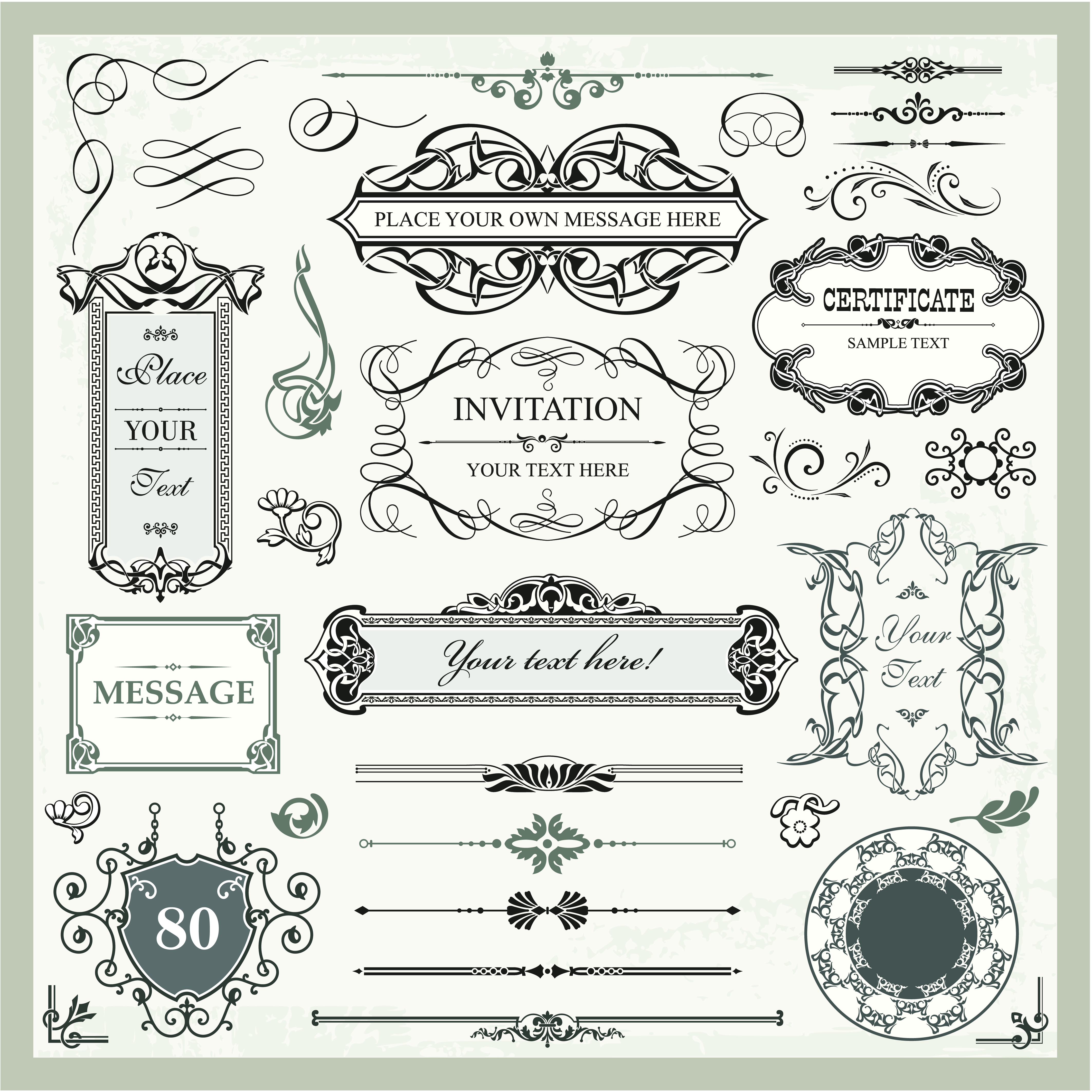 european pattern border 06 vector