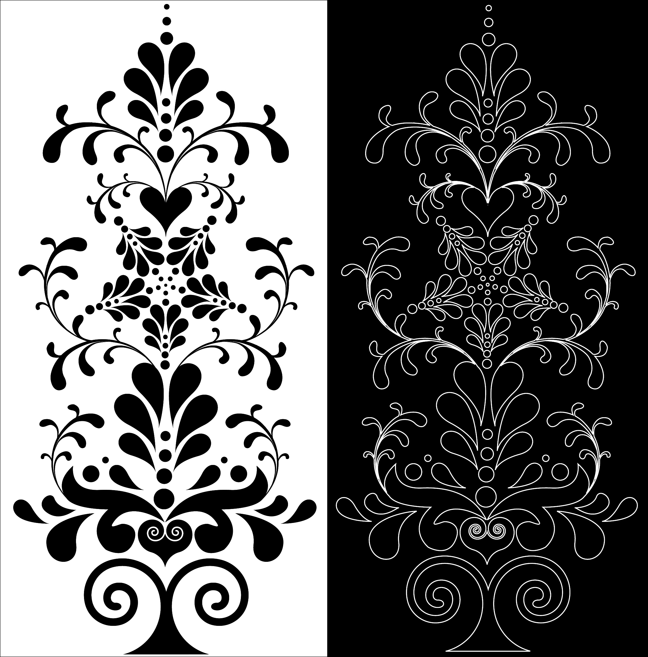 classic lace pattern 06 vector