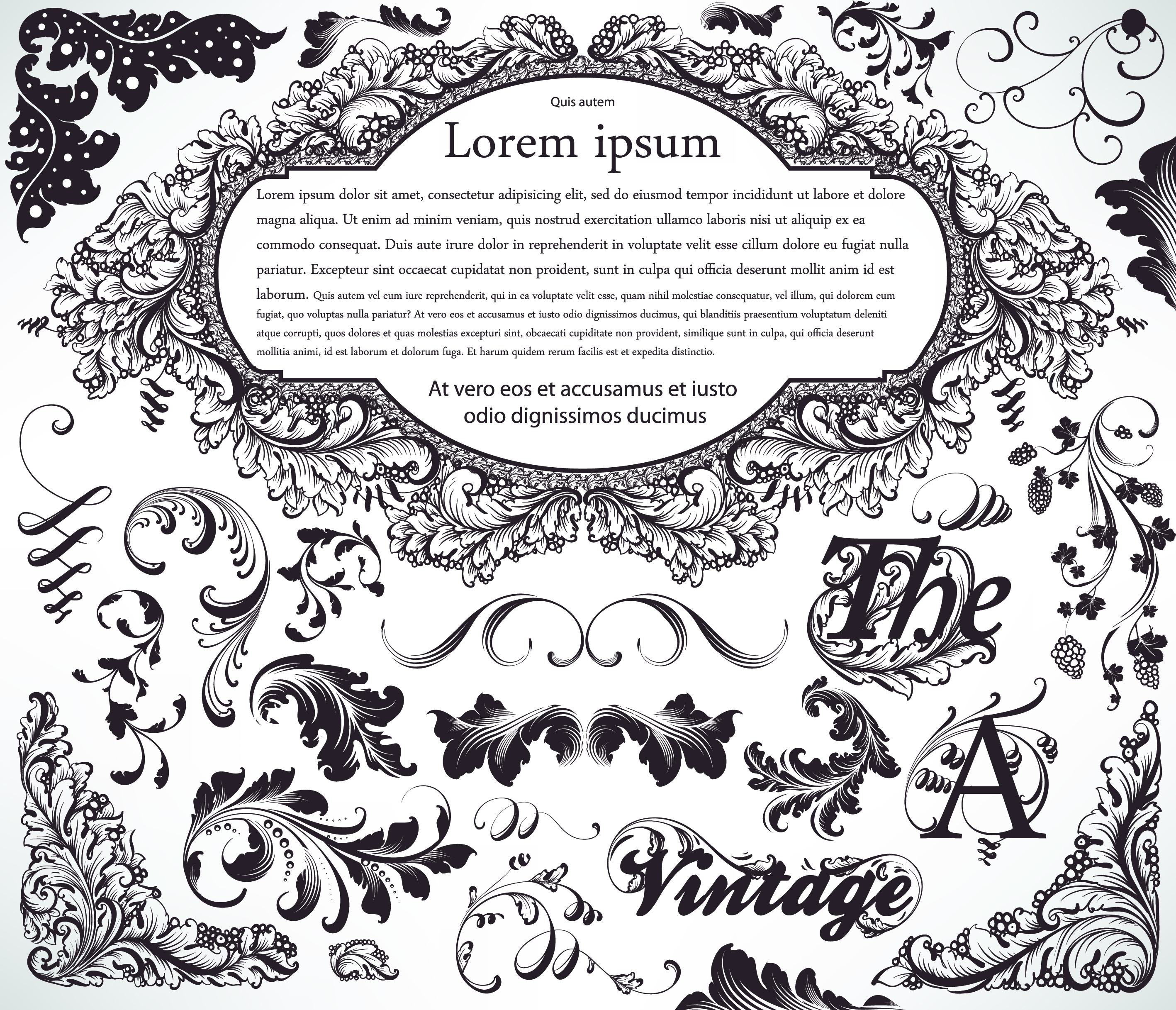 classic lace pattern 07 vector