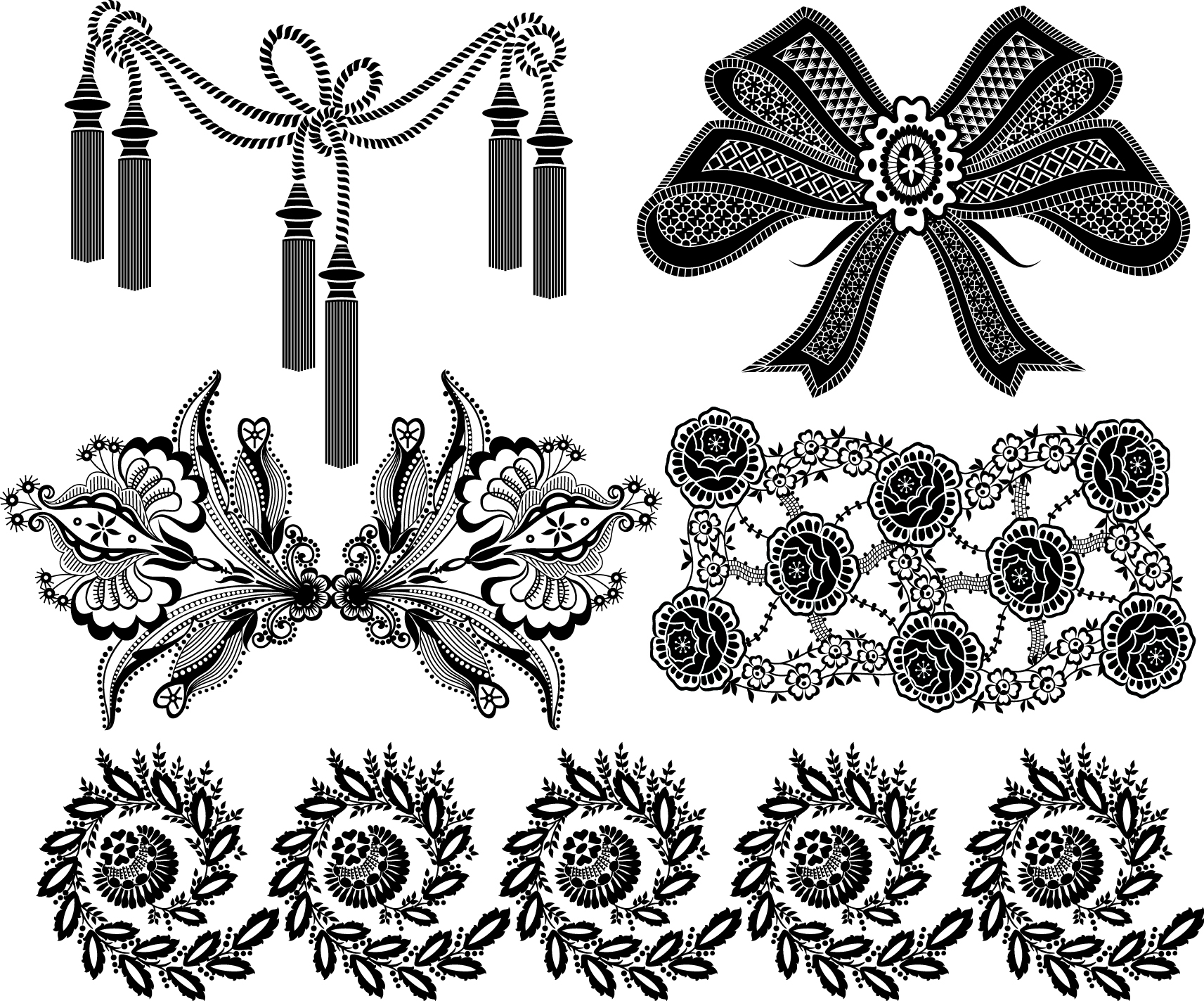 black and white patterns 05 vector