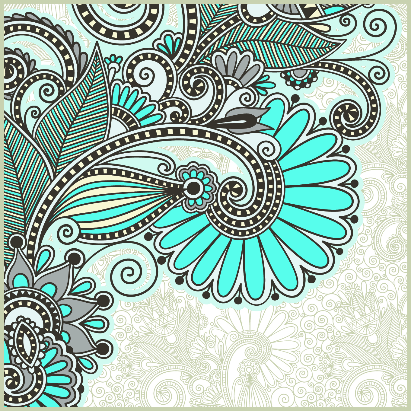 beautiful pattern background 03 vector