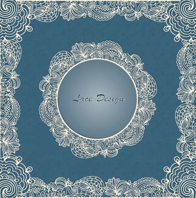 european lace pattern background 01 vector