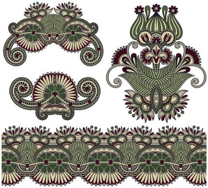 classic decorative patterns elements 04 vector