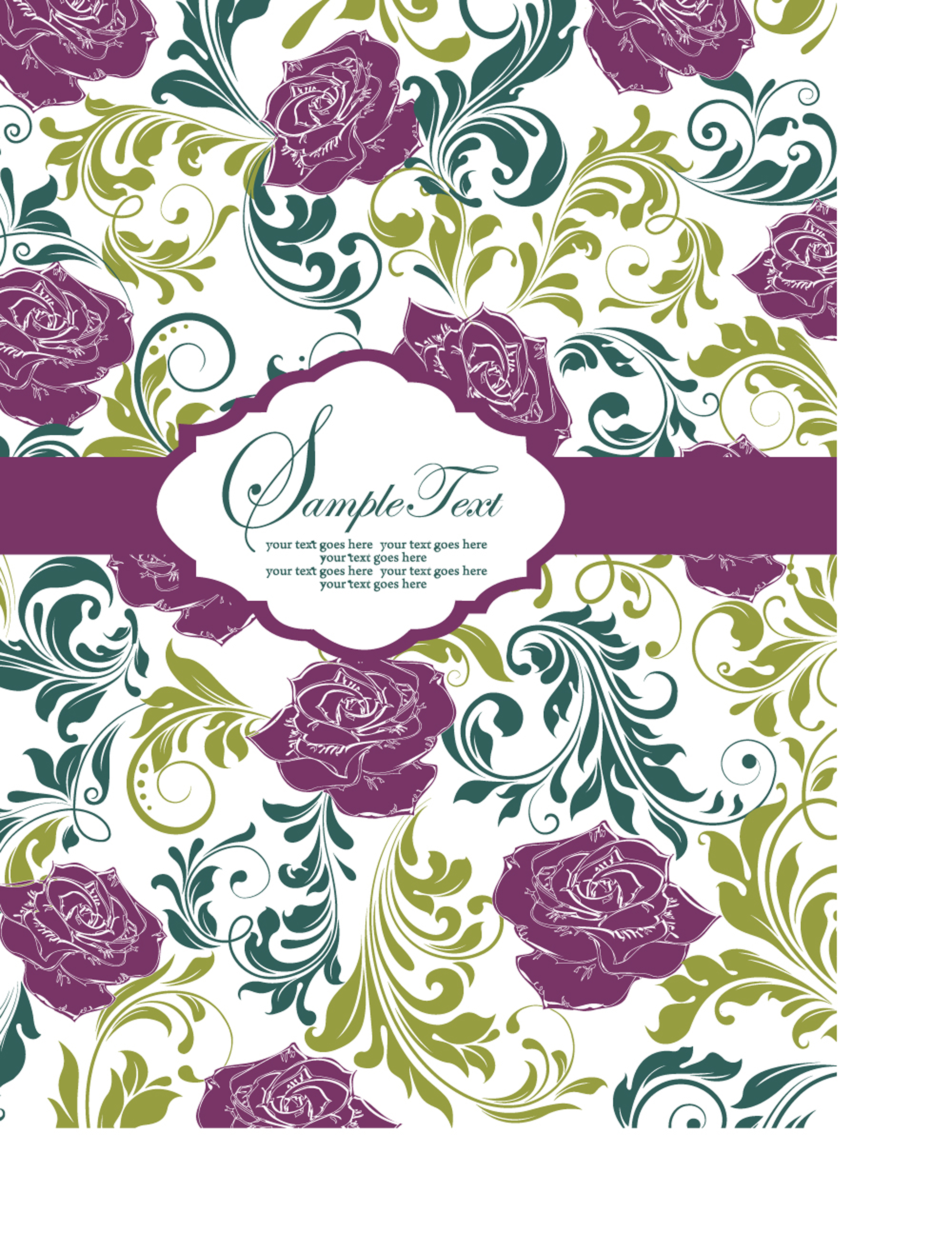 pattern background card 01 vector