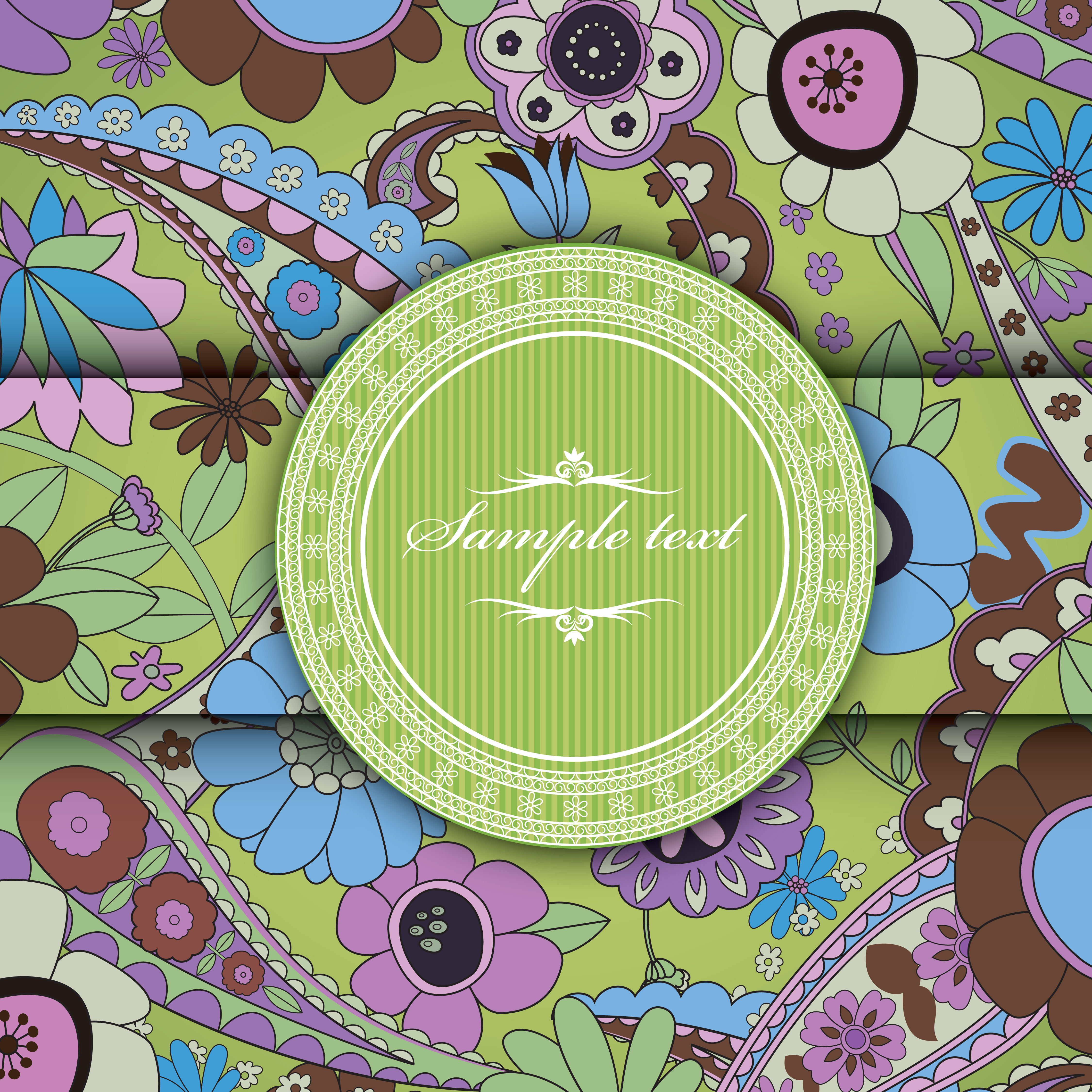 european pattern background cover 03 vector