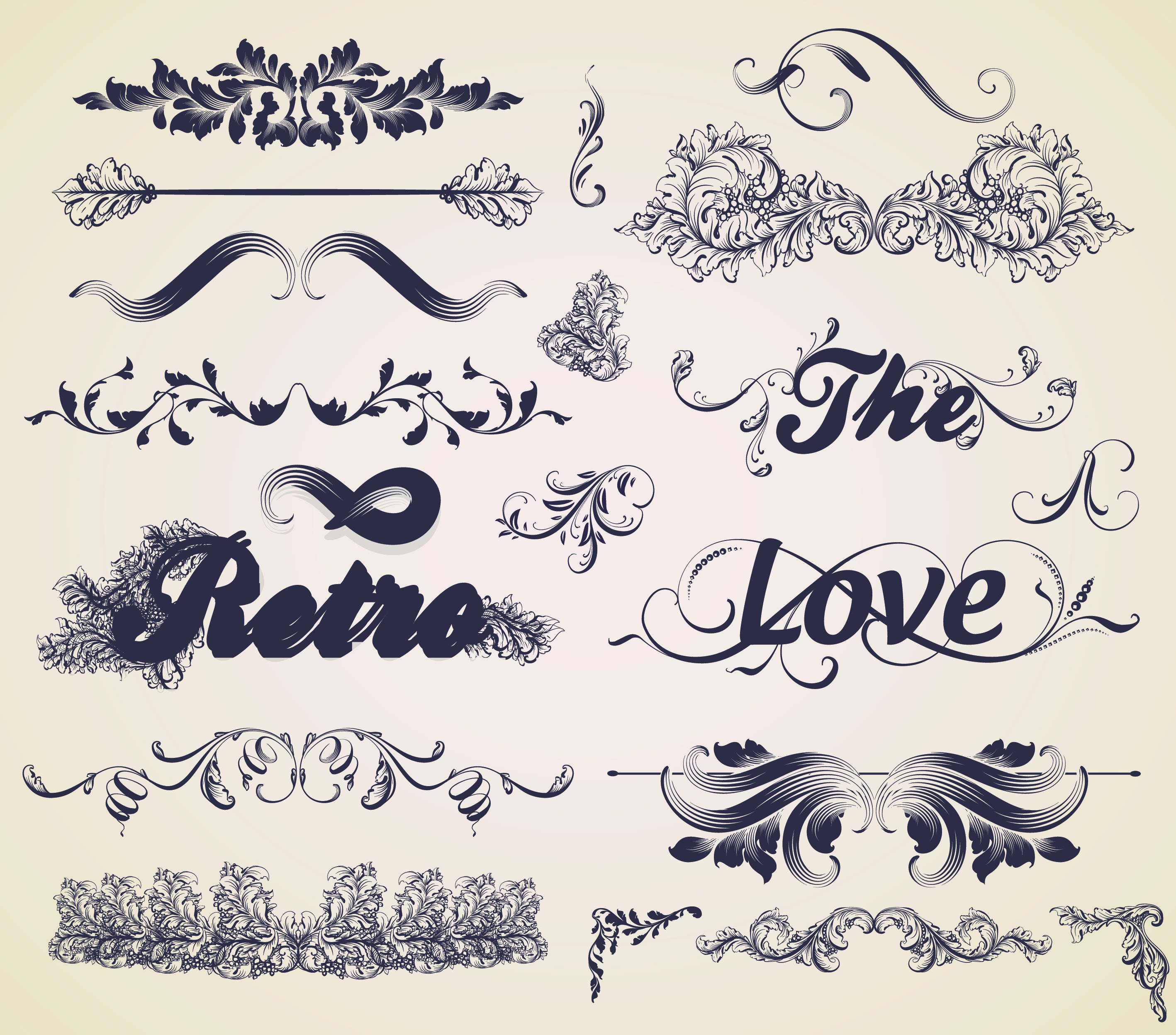 classic lace pattern 05 vector