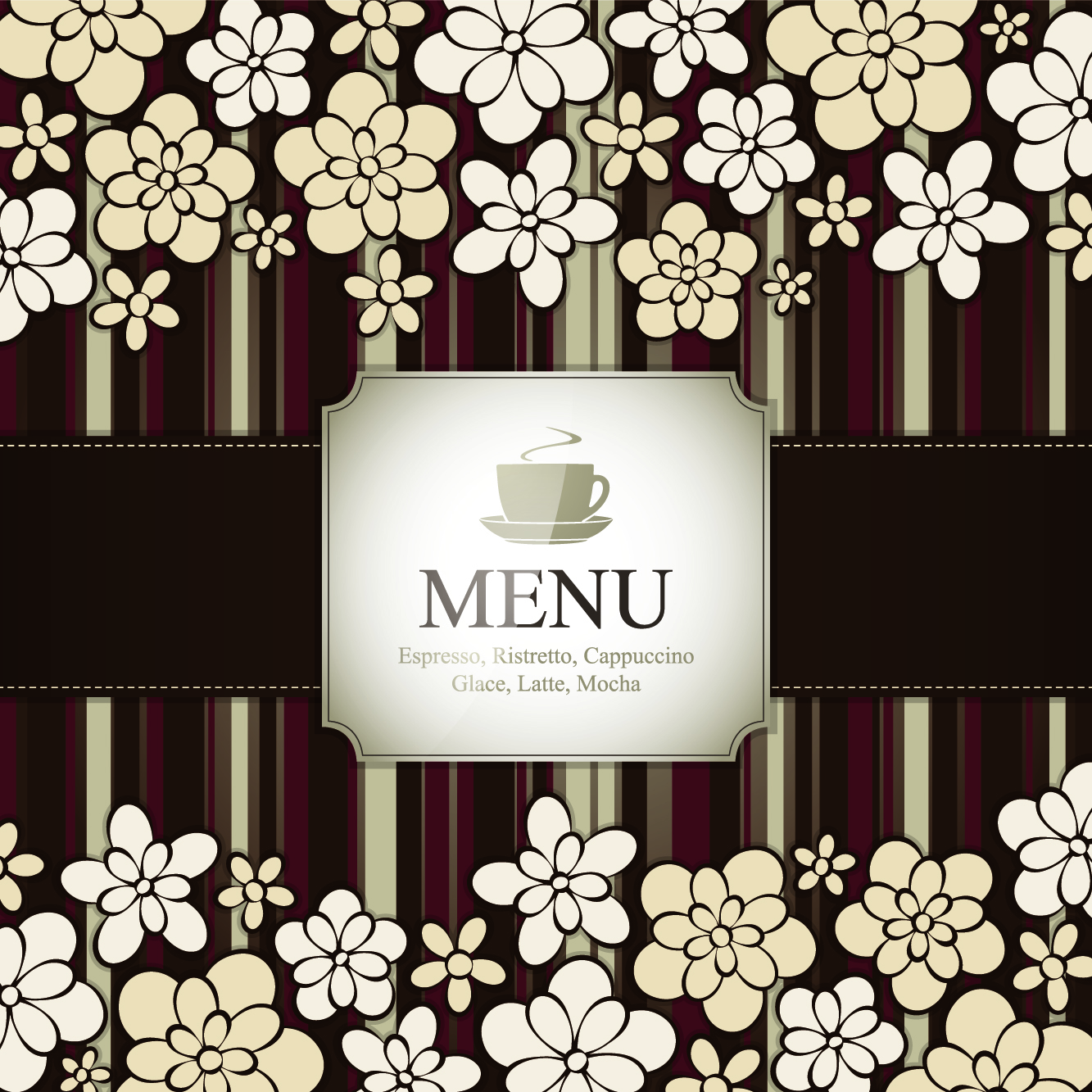 prime pattern menu cover 04 vector