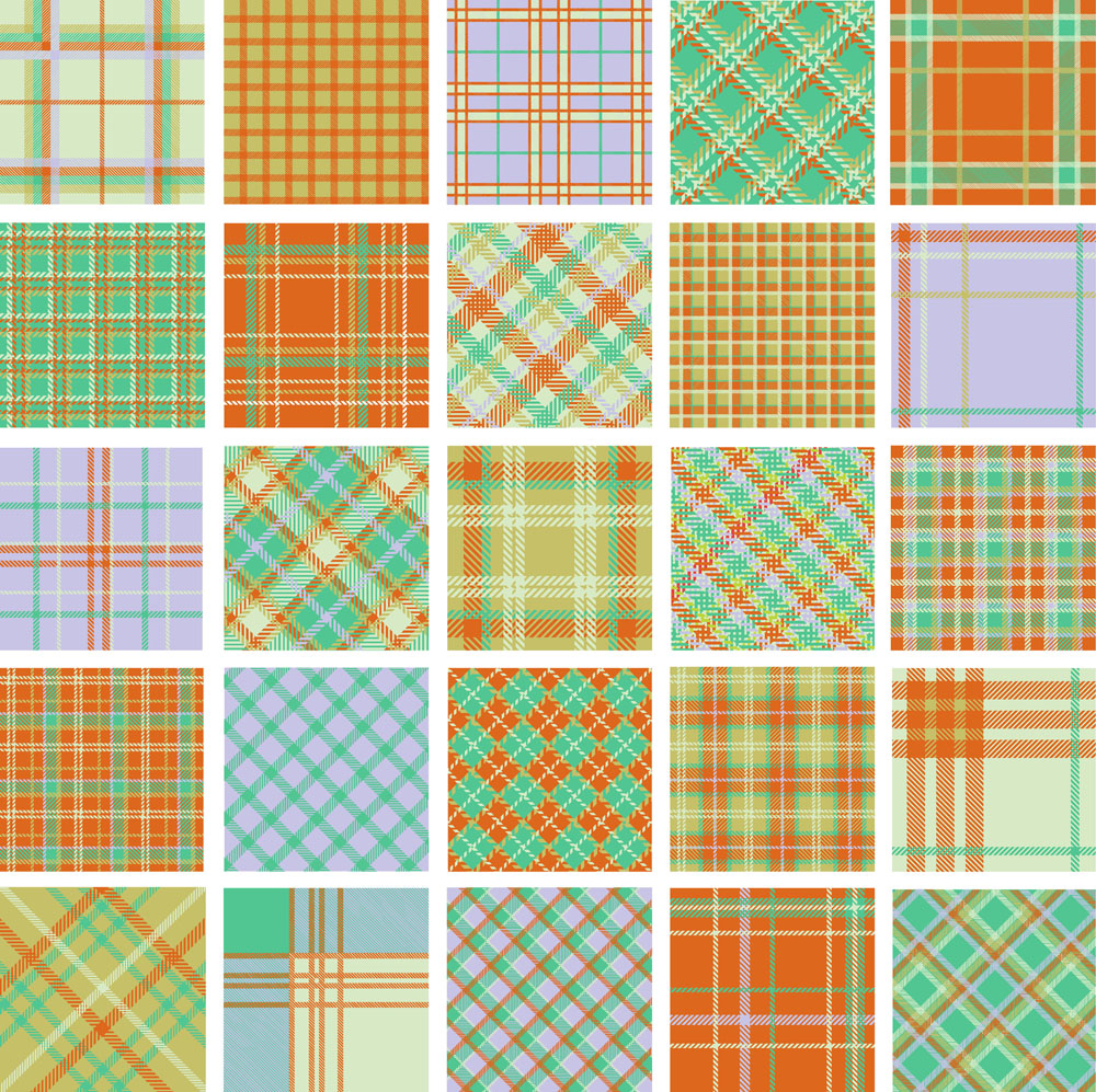 plaid patterns 01 vector