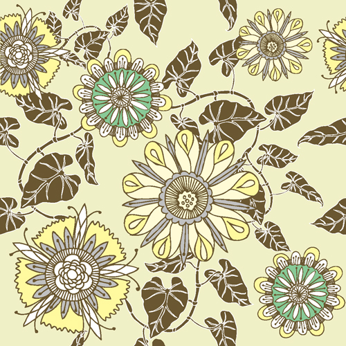 flower patterns 05 vector