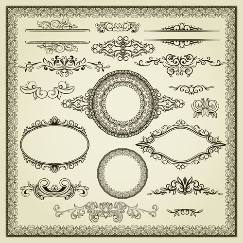 european lace pattern 02 vector