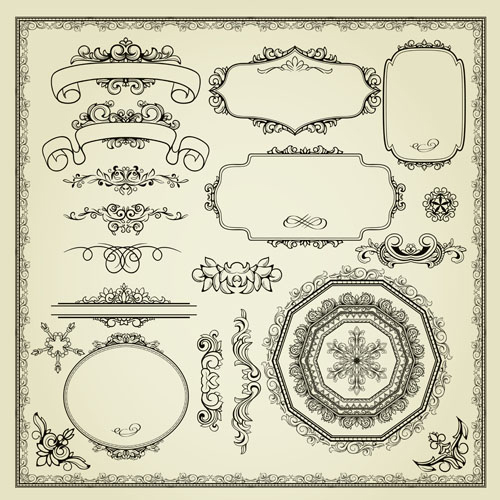 europeanstyle lace pattern 03 vector