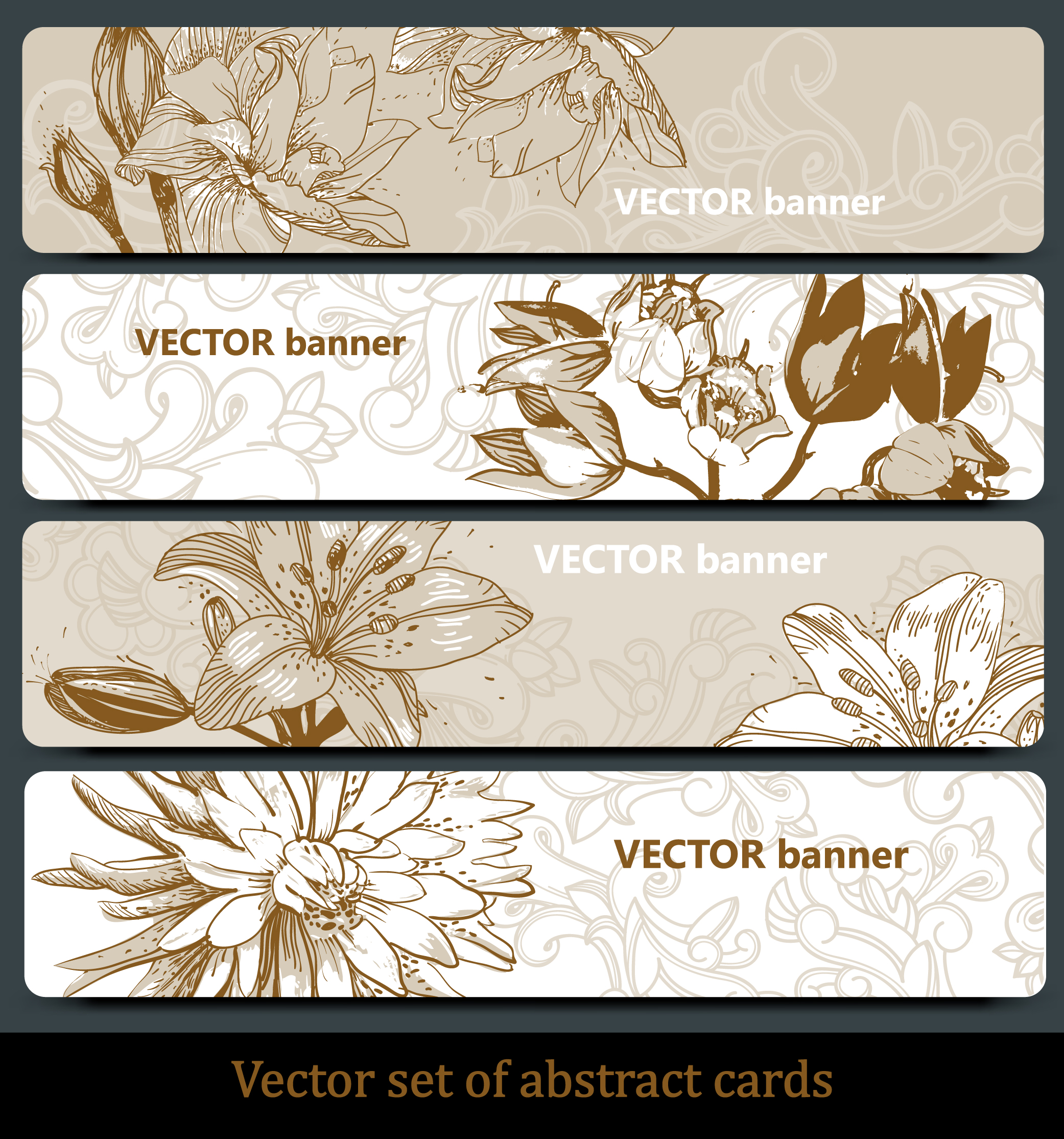 line art pattern banner01vector