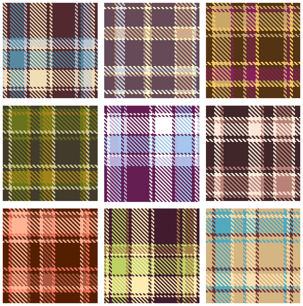 plaid patterns 02 vector