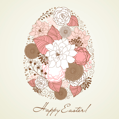 handpainted easter pattern 04 vector