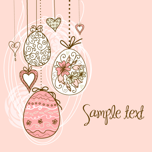 handpainted easter pattern 05 vector