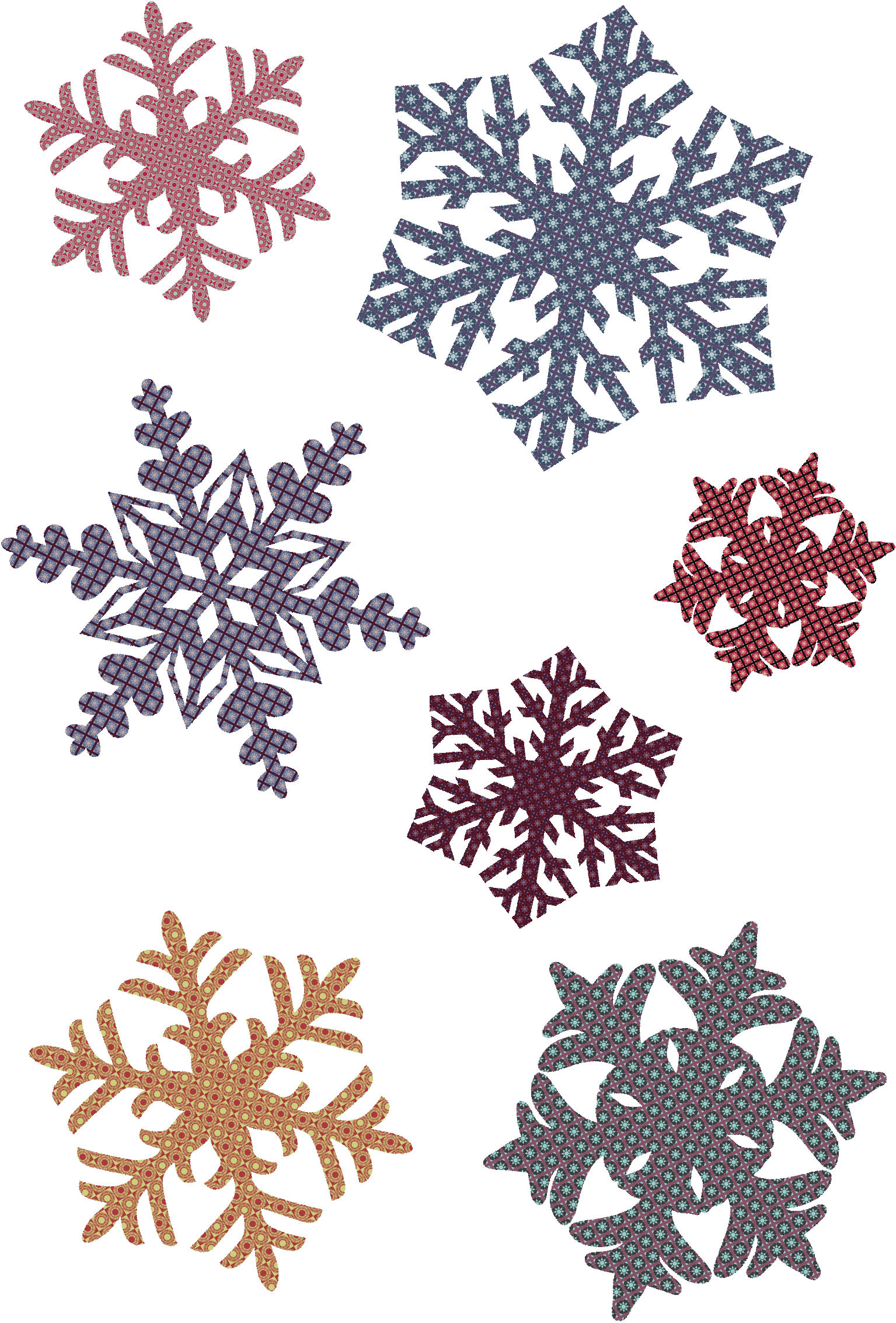 snowflake patterns vector