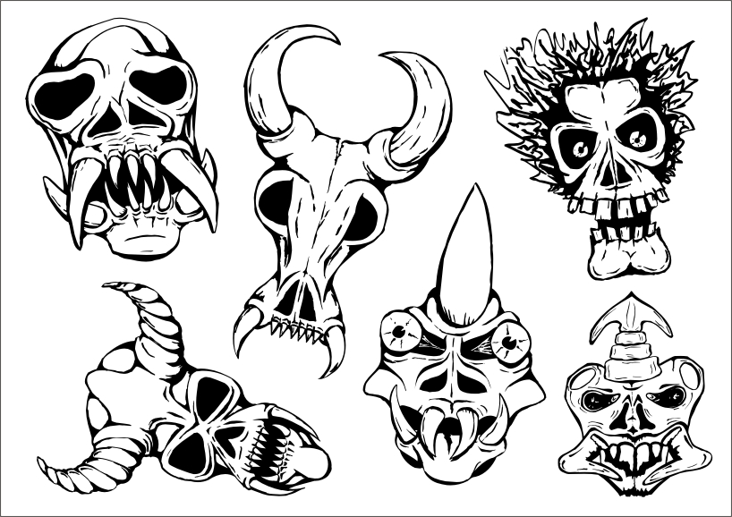 ritual masks vector