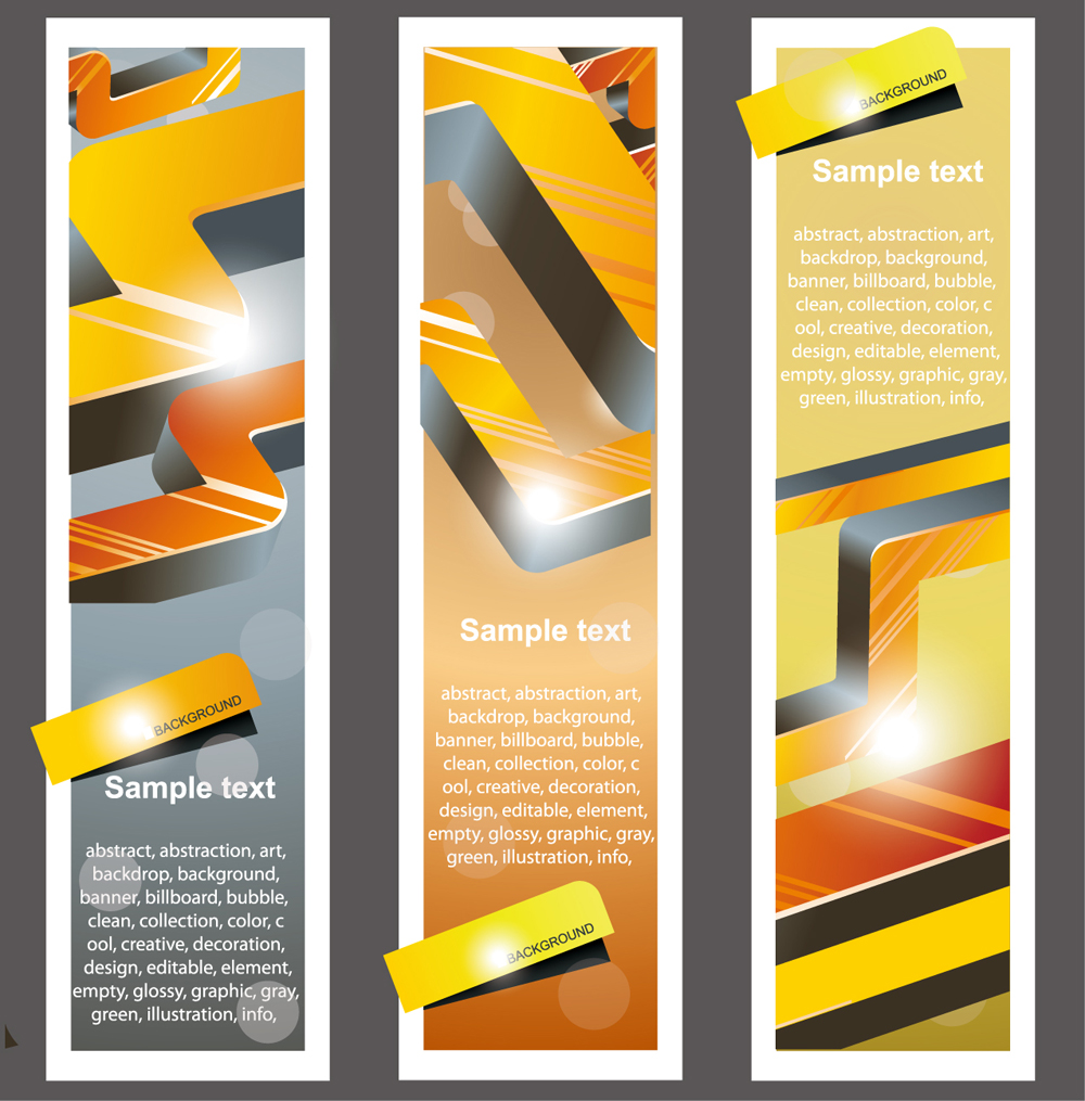 trend bookmark card 02 vector