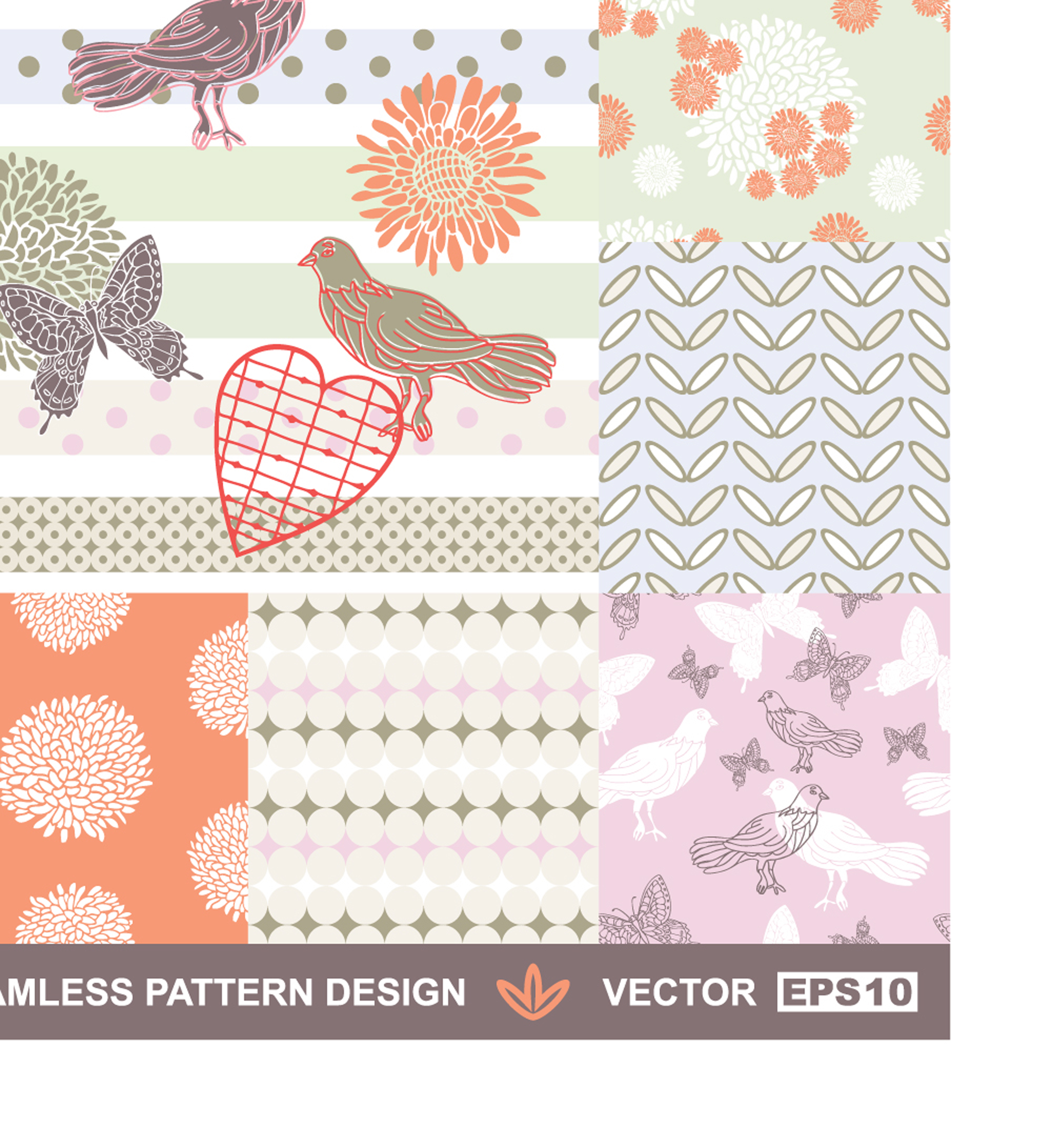 handpainted pattern background 01 vector