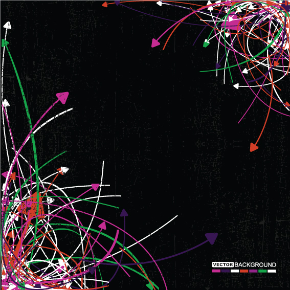 trend of colored arrows 21 vector