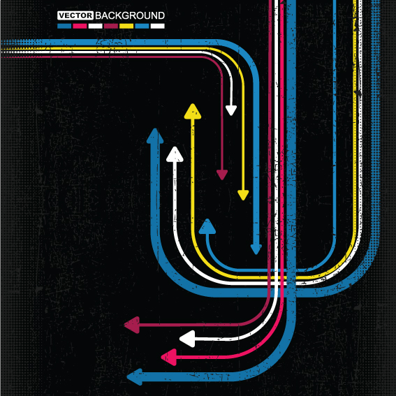 trend of colored arrows 03 vector