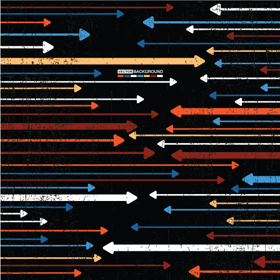 trend of colored arrows 05 vector