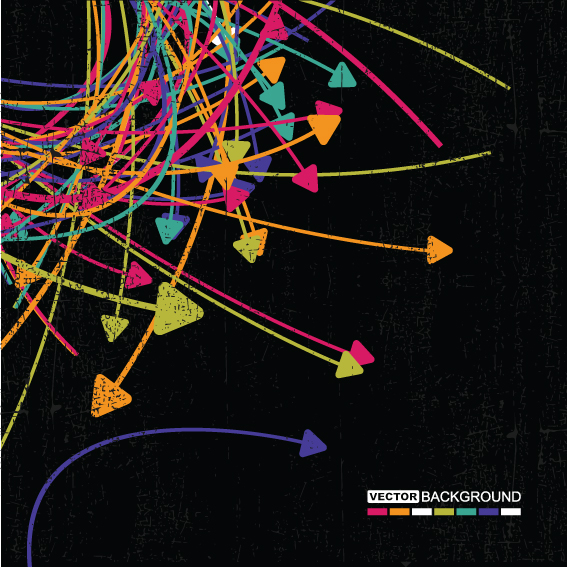 trend of colored arrows 09 vector