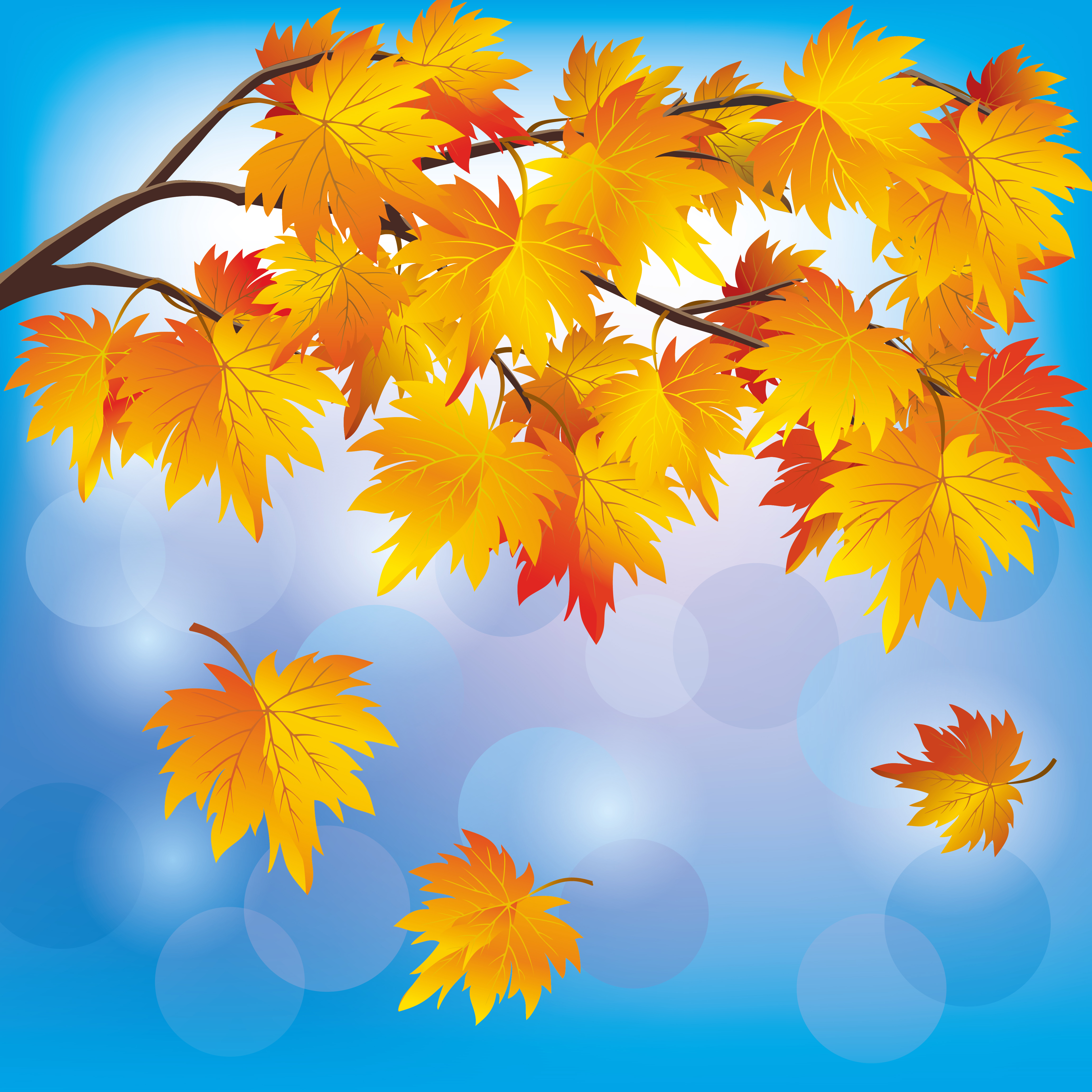 beautiful autumn leaf background 05 vector