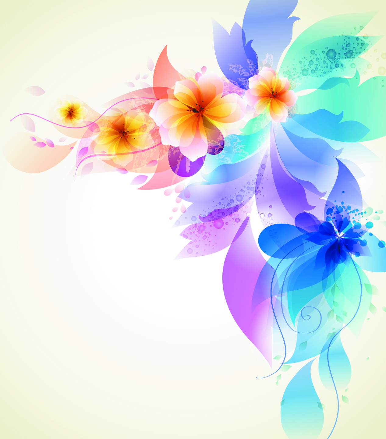 romantic flower background 03 vector