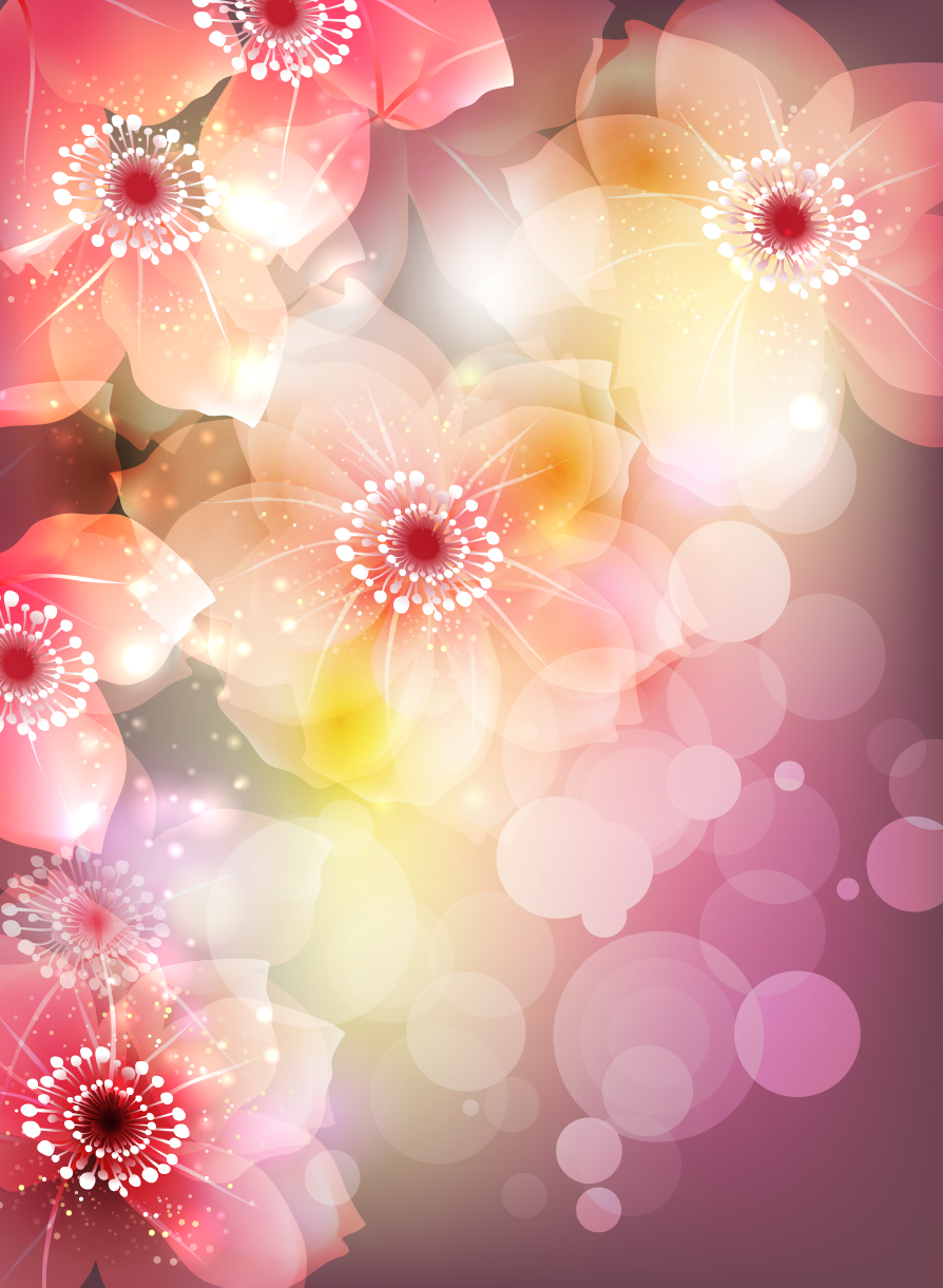 gorgeous flowers illustrator 02 vector