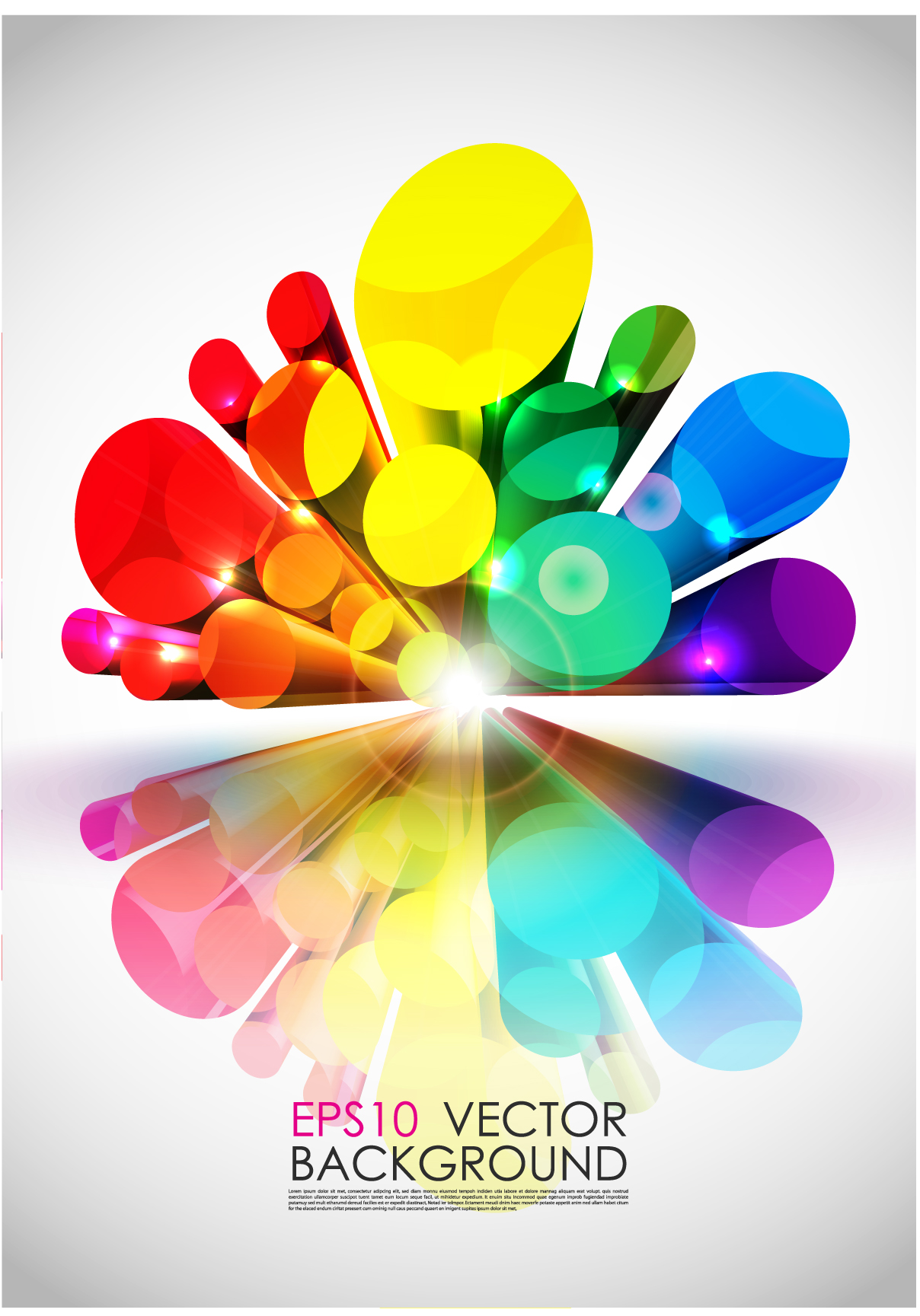 bright 3d graphics vector