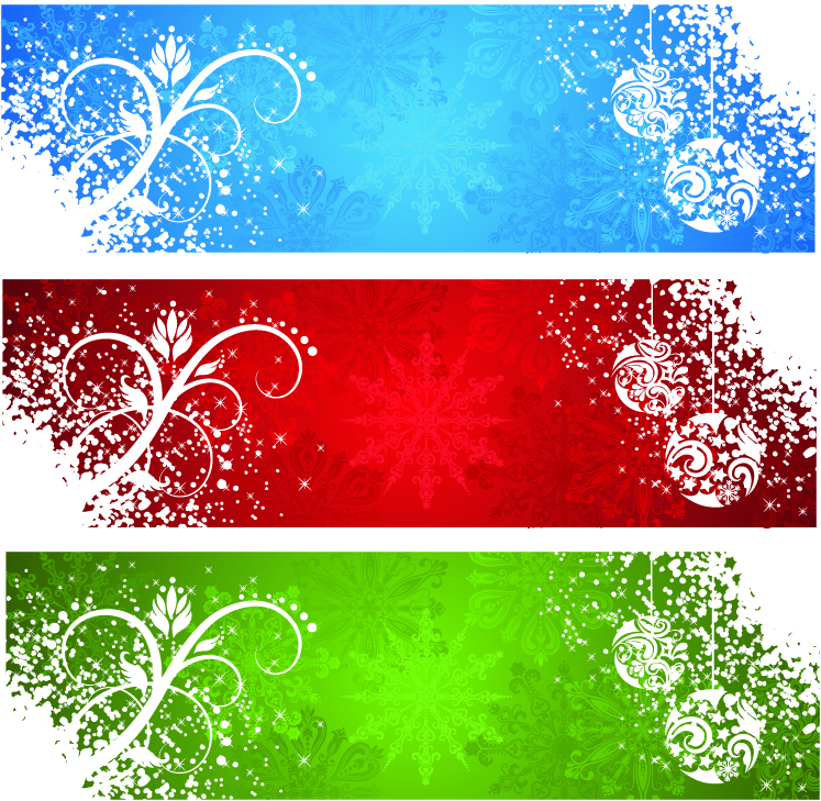 beautiful snow banner vector