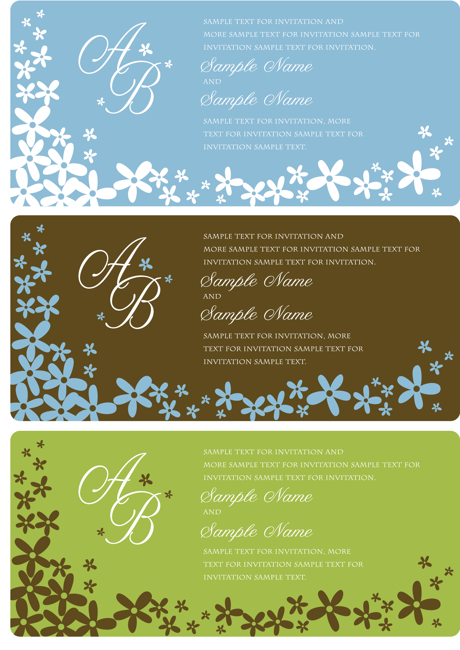 wedding invitation panel vector