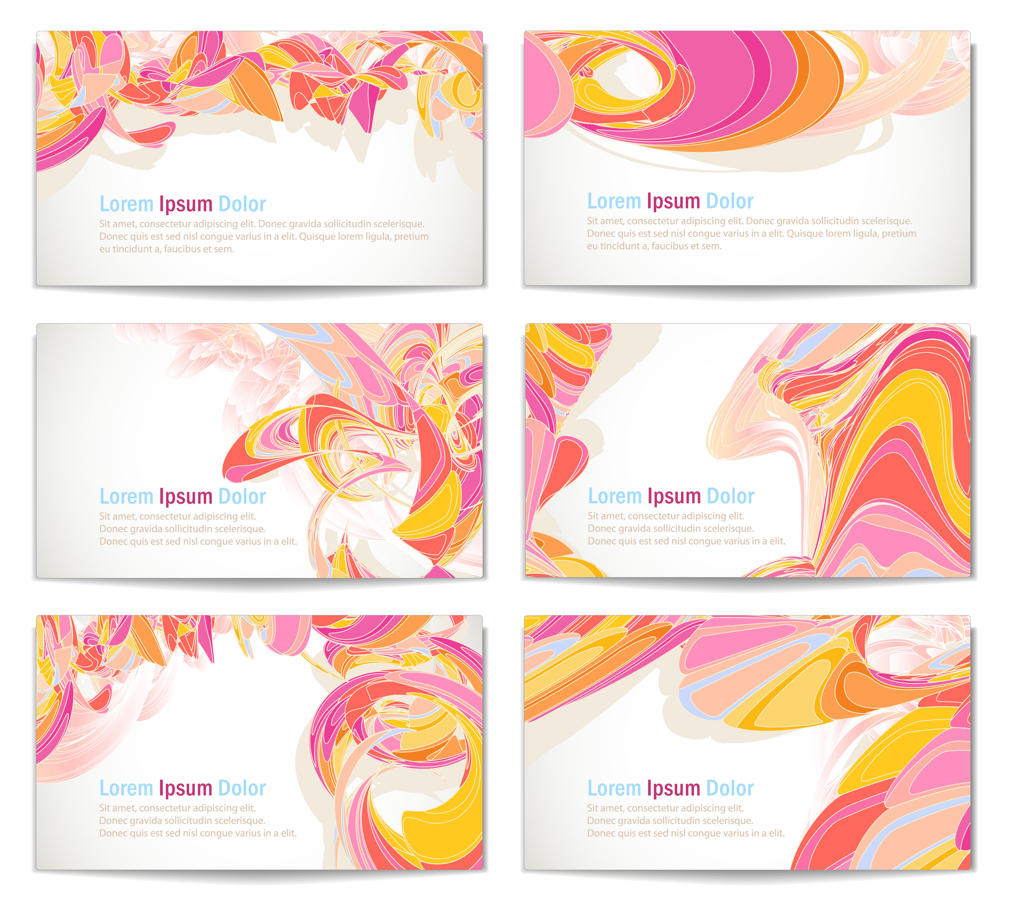 gorgeous pattern card template 02 vector