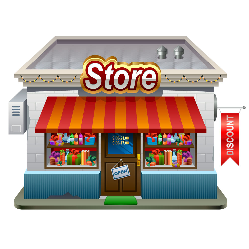 small shops model 01 vector