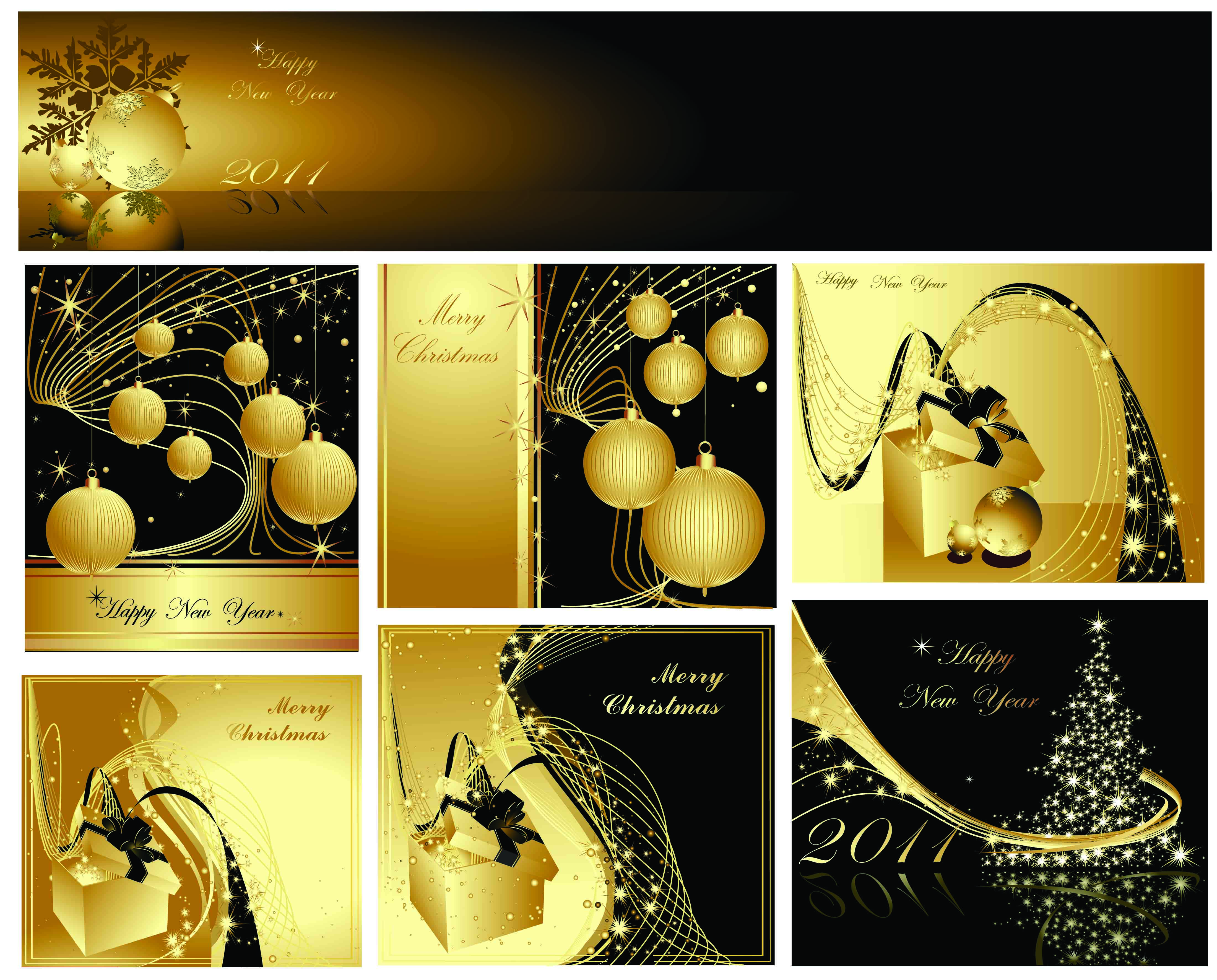 golden christmas background 2 vector