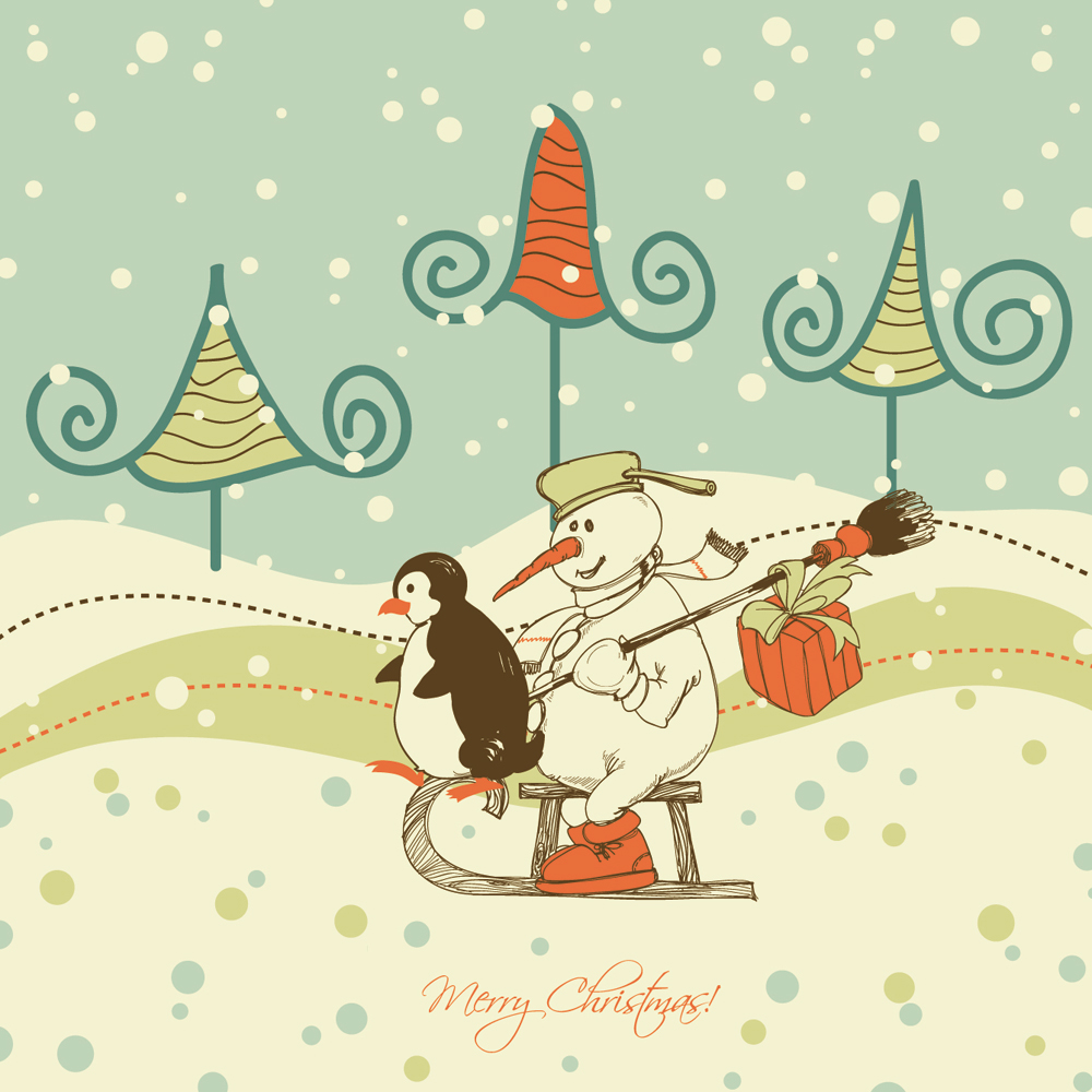 christmas elements illustration 06 vector