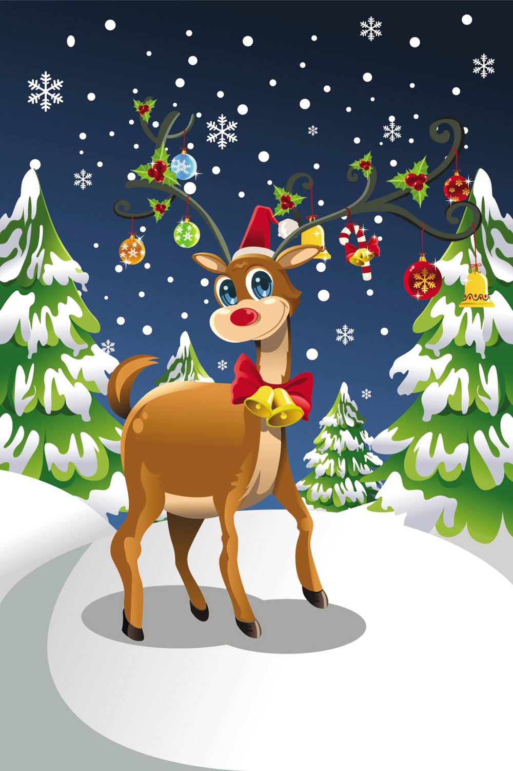 christmas scene illustrator 01 vector