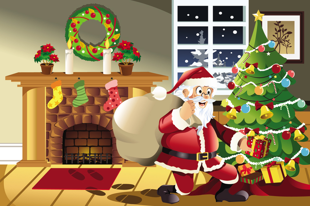 christmas scene illustration 02 vector