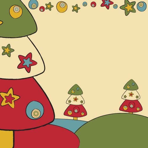 cartoon christmas design background 03 vector